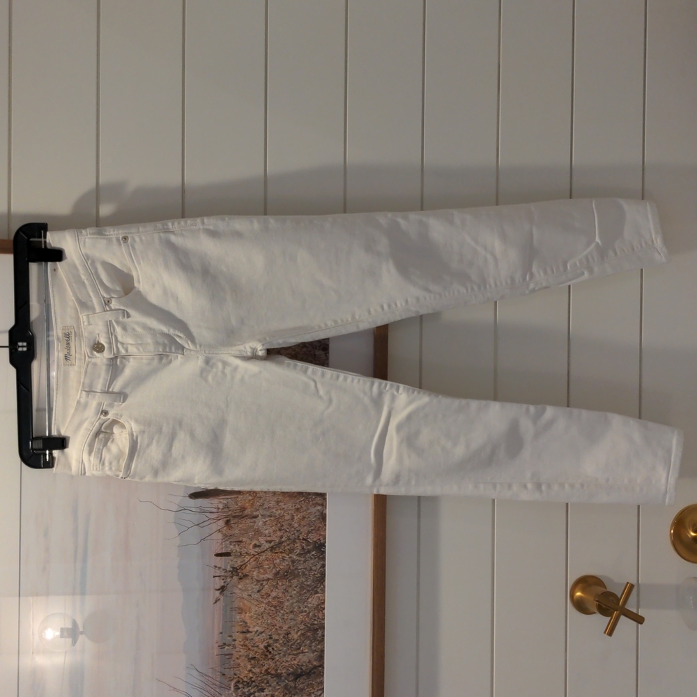 Madewell white skinny jeans